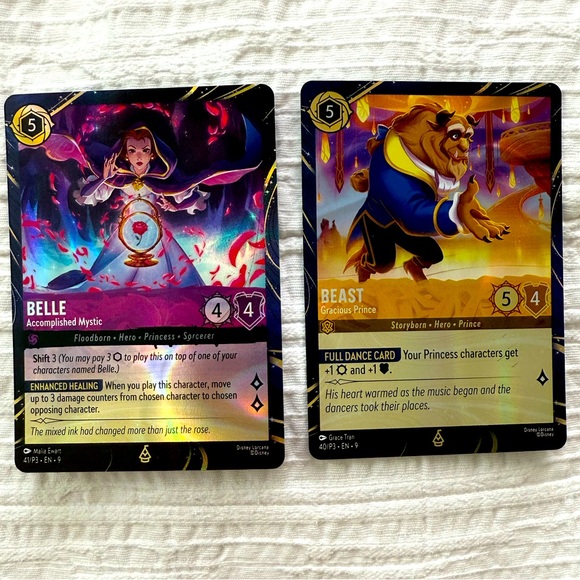 RARE Disney Lorcana BEAUTY and BEAST DCA Exclusive Card Set -  www.bongoclub.cl